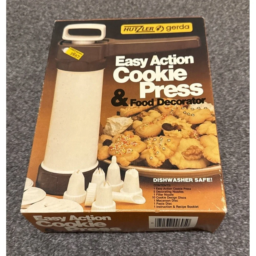 Hutzler Gerda Easy‎ Action Cookie Press Food Decorator 1983 West Germany NEW